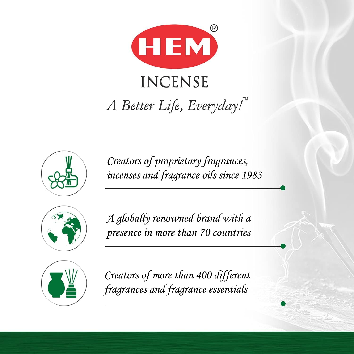 Hem Cannabis Incense Sticks - Pack of 6-120 Count - 301g Hem Cannabis Incense Sticks - Pack of 6-120 Count - 301g